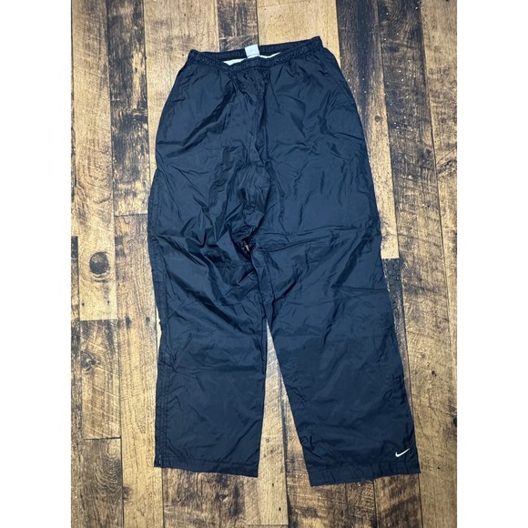 Nike Track Pants Black Zippered Hem Lightweight Athletic Mens Size L - Picture 1 of 10
